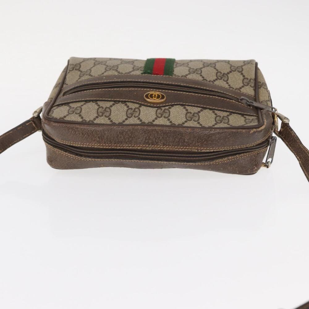 GUCCI GG Supreme Web Sherry Line Bag PVC Beige Gold 32 02 004 Auth 151575 - Picture 6 of 16